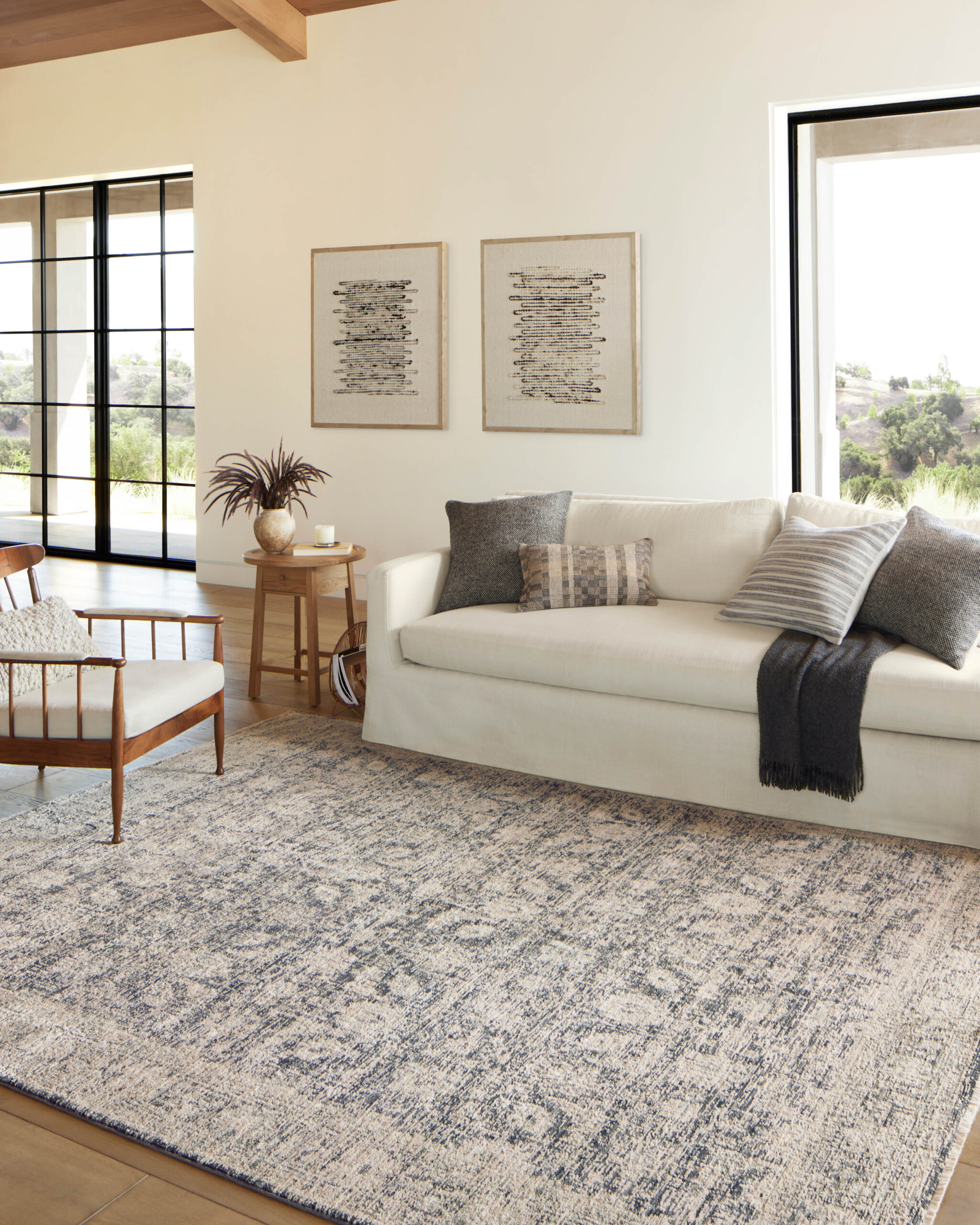 Amber Lewis x Loloi Charcoal / Beige Rug
