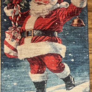 Merry & Bright  Blue Rug Holiday