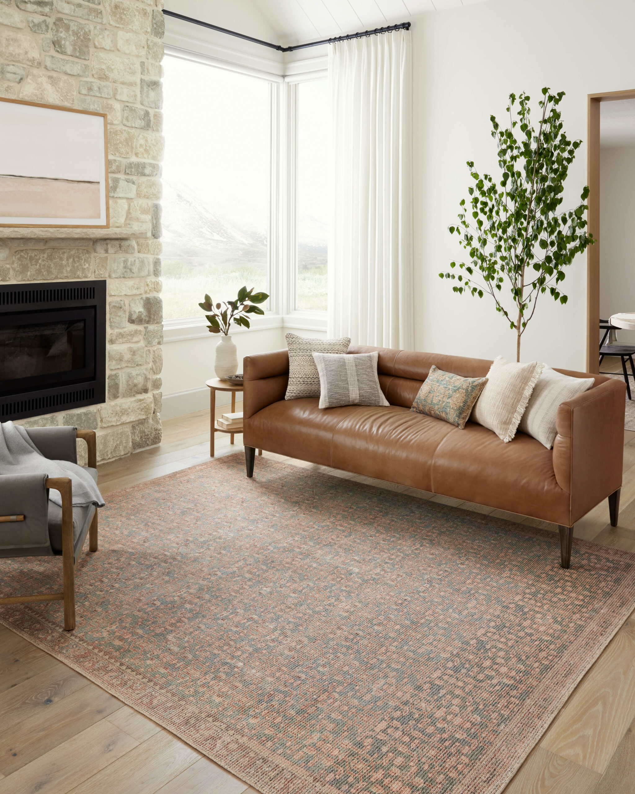 Angela Rose x Loloi Blue / Terracotta Rug