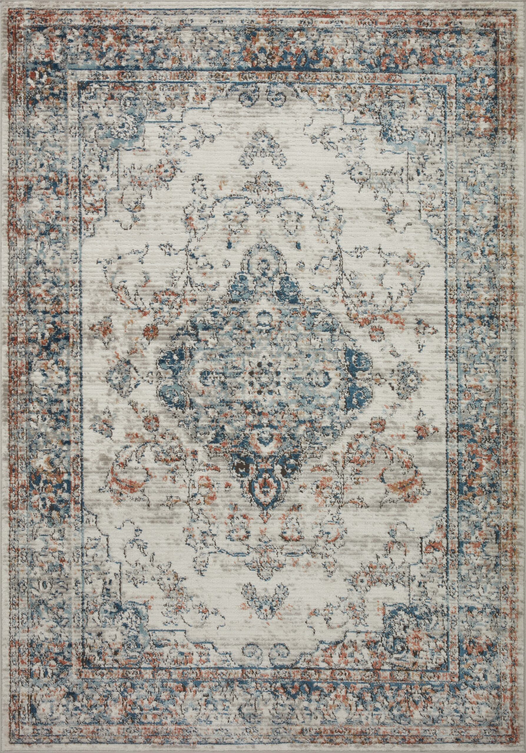 Loloi II Bianca Ivory Ivory / Ocean Rug