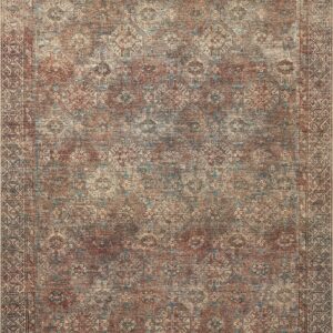 Amber Lewis x Loloi Aqua / Rust Rug