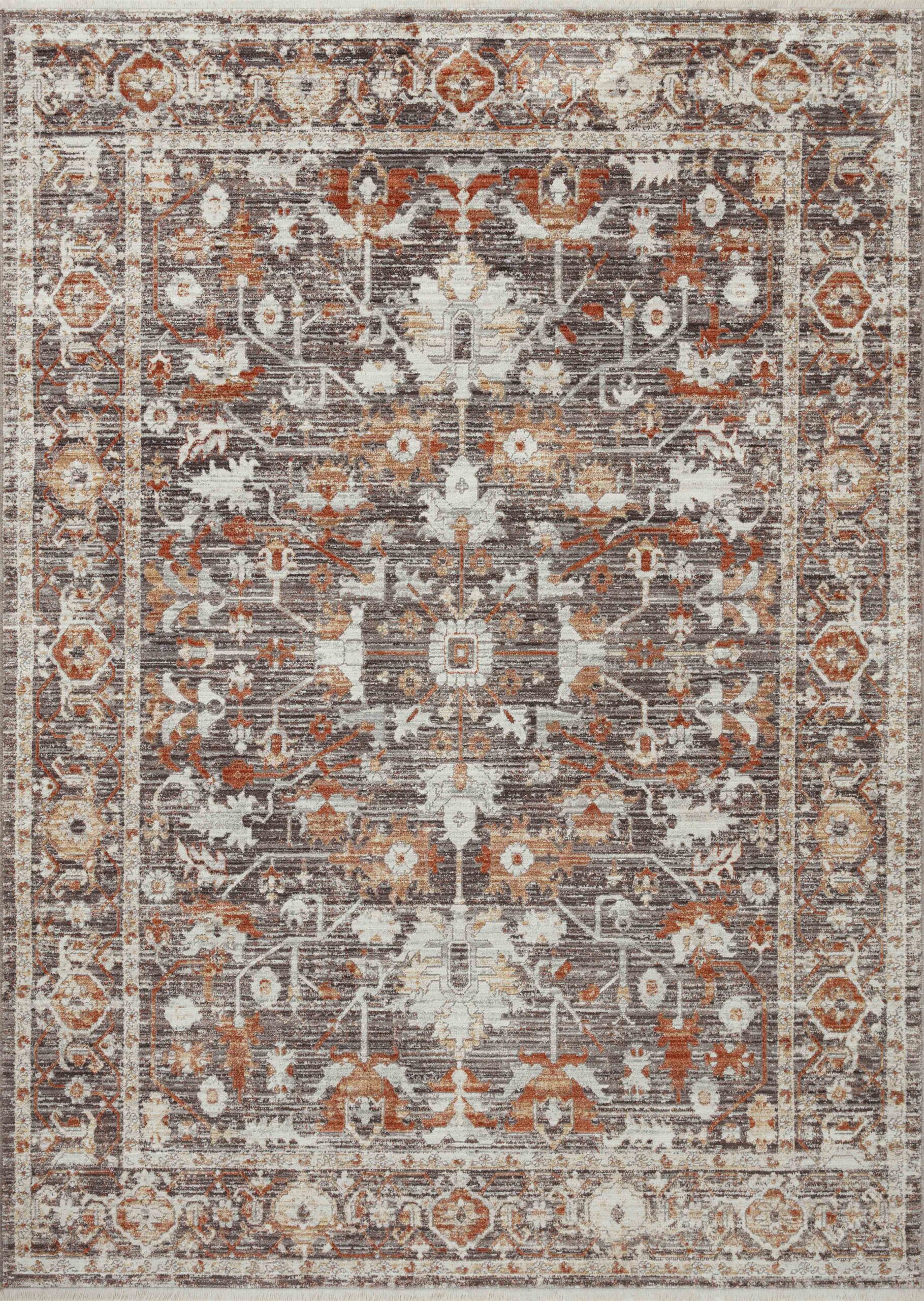 Loloi Bonney Charcoal / Charcoal / Spice Rug