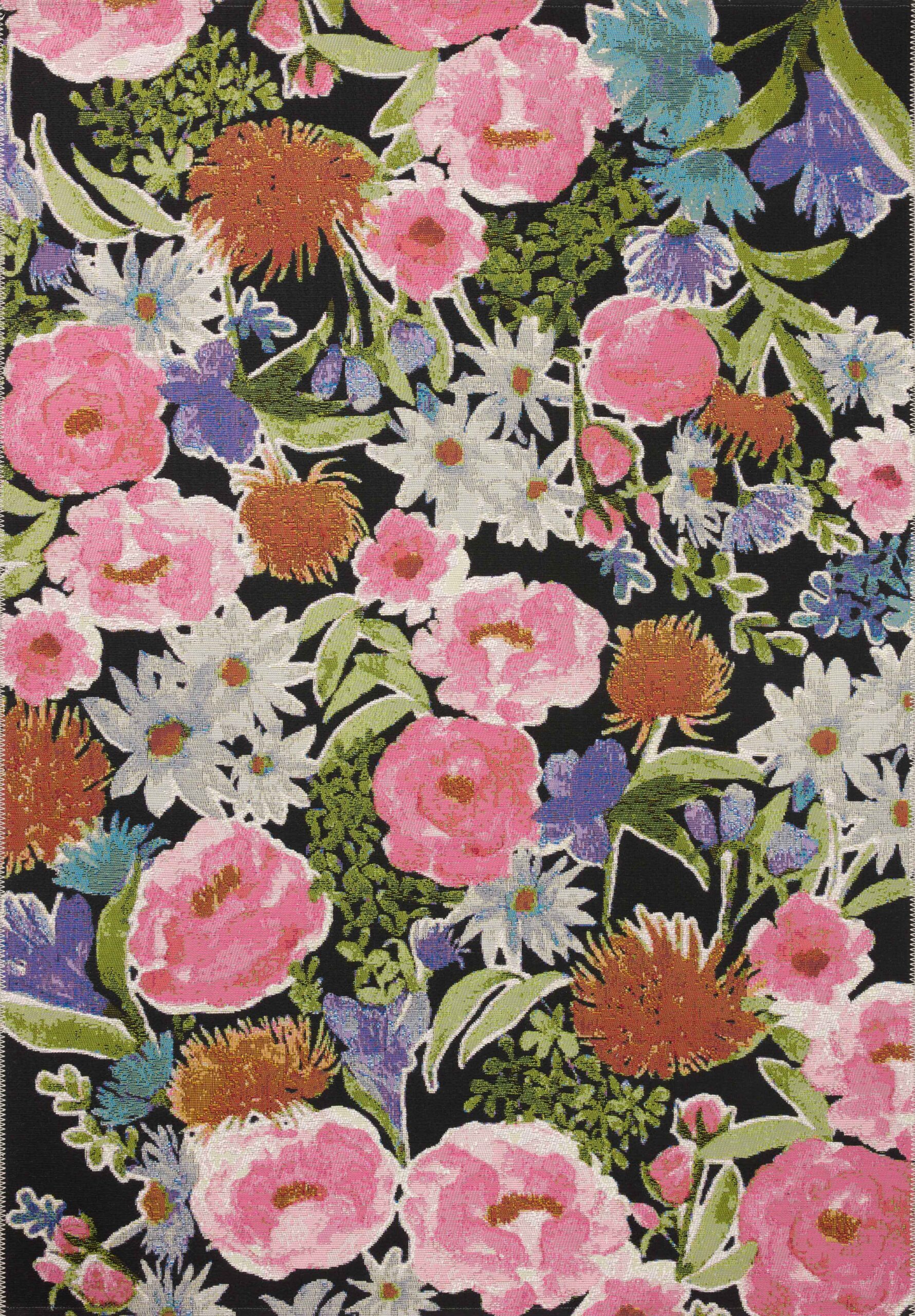 Loloi II Botanical Black Black / Multi Rug