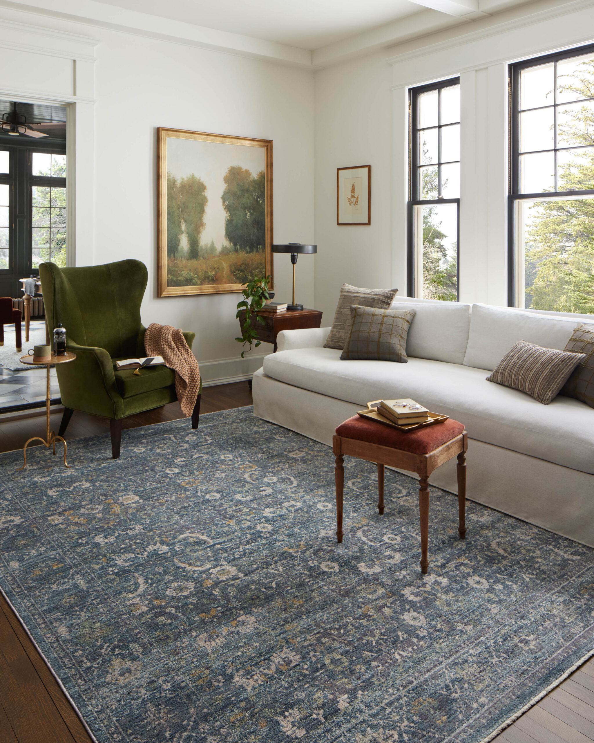 Jean Stoffer x Loloi Ocean / Gold Rug