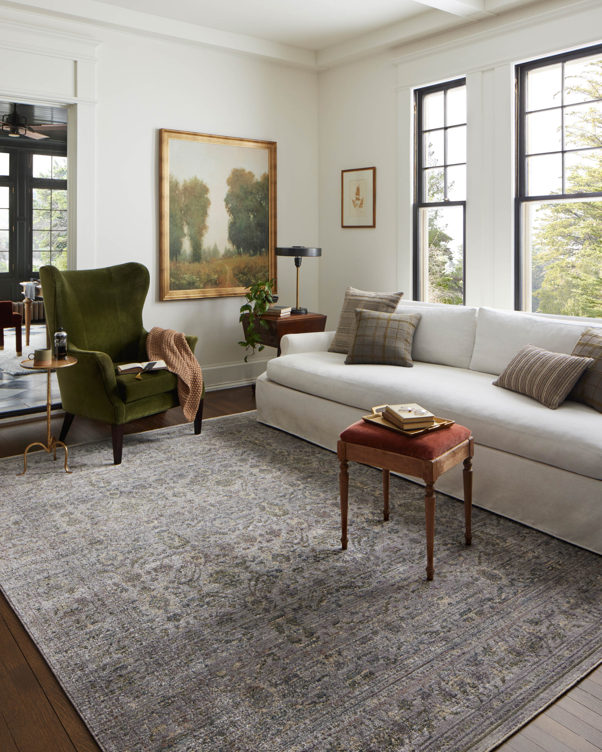 Jean Stoffer x Loloi Grey / Multi Rug