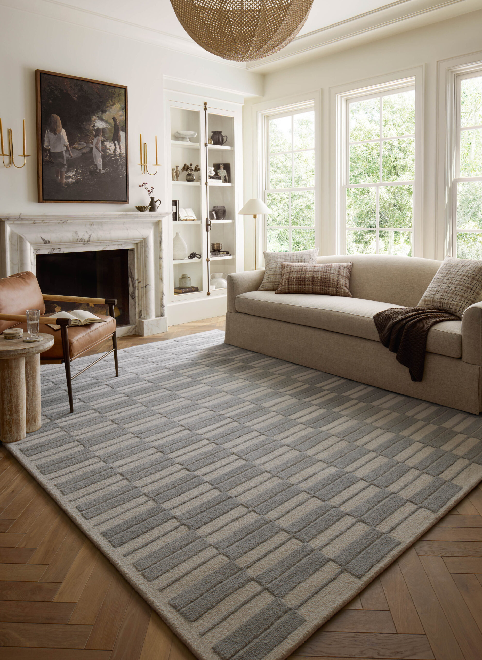 Chris Loves Julia x Ivory / Grey Rug
