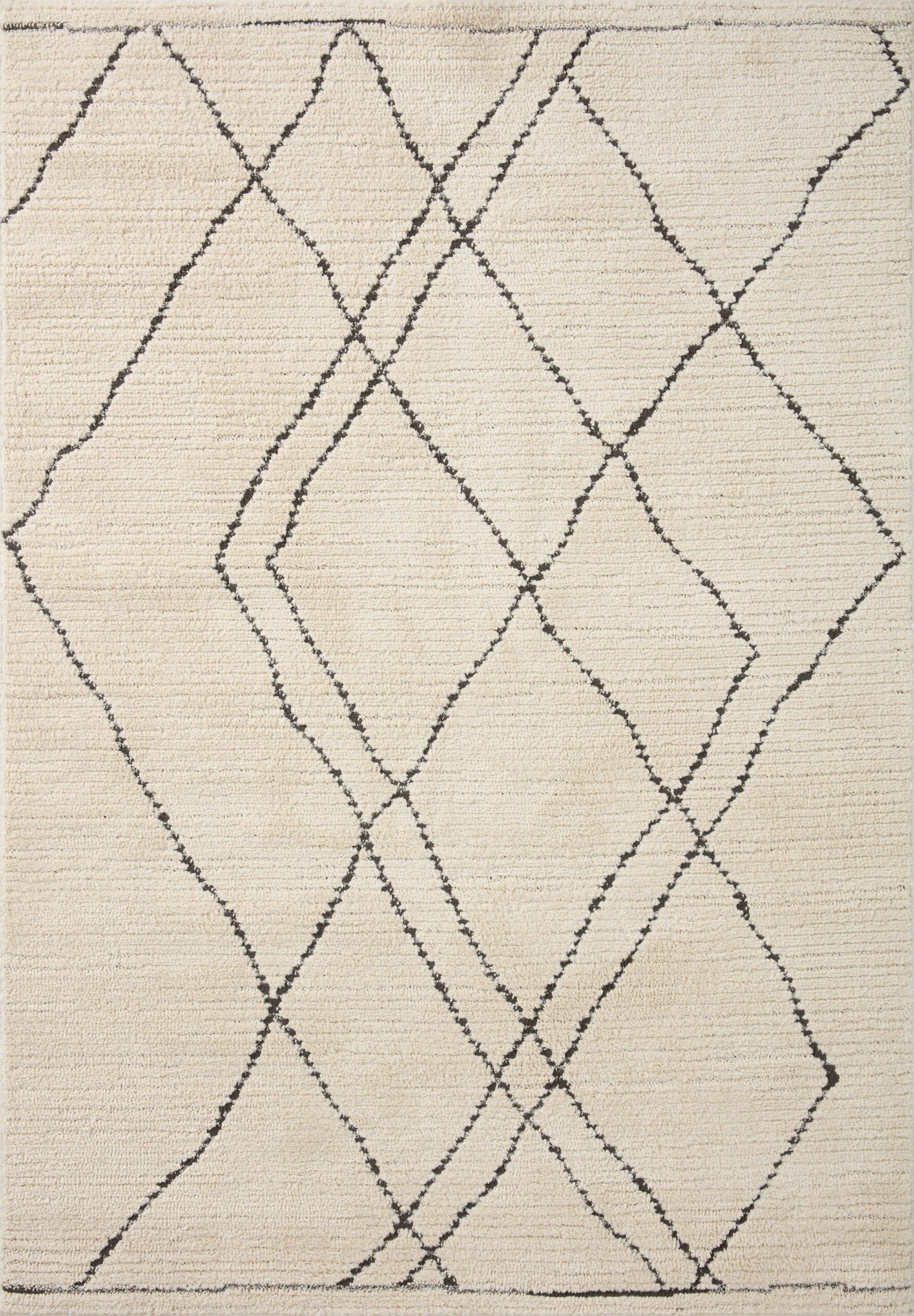 Loloi II Fabian Ivory Ivory / Charcoal Rug