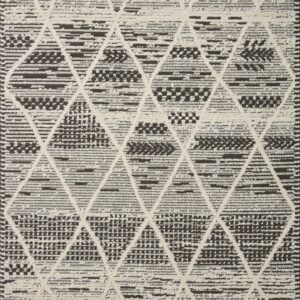Loloi II Fabian Charcoal Charcoal / Ivory Diamond Shaped Moroccan Rug Motif