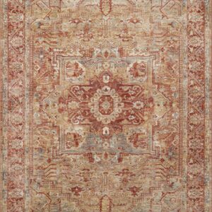 Loloi Gaia Gold / Gold / Brick Rug