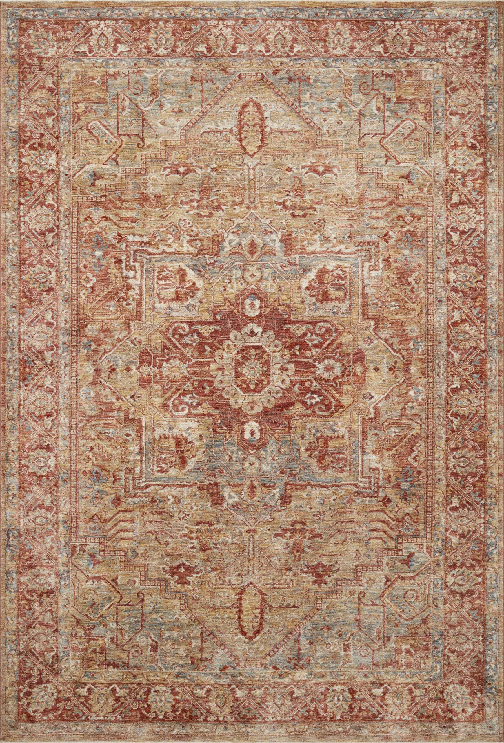 Loloi Gaia Gold / Gold / Brick Rug