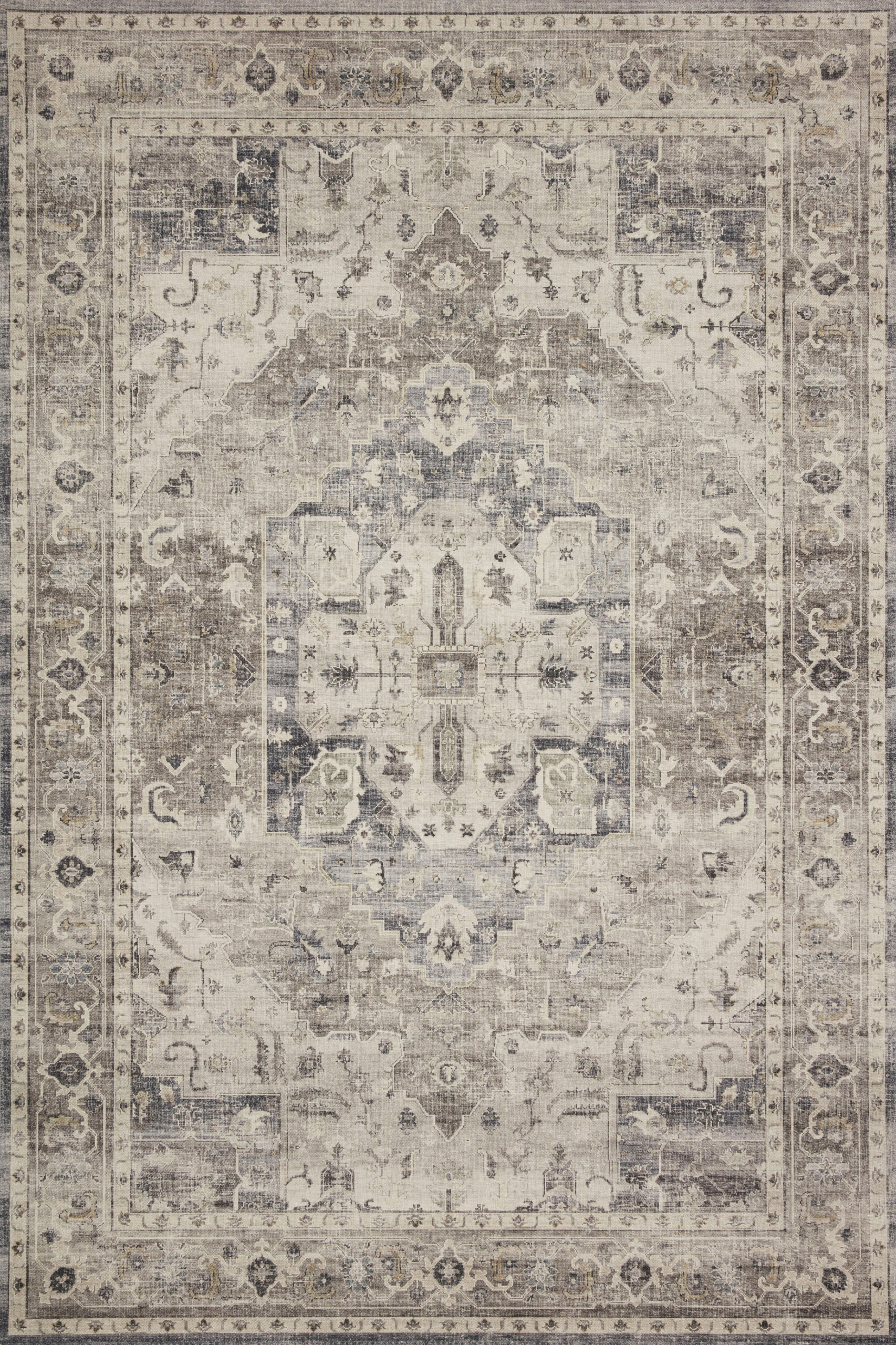 Loloi II Hathaway Steel Steel / Ivory Rug