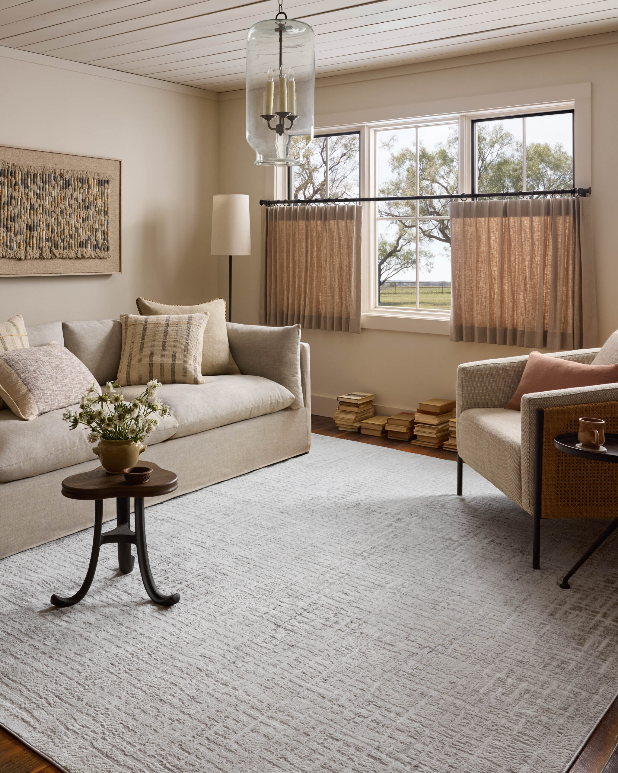 Loloi II Hollis Ivory Ivory / Stone Rug