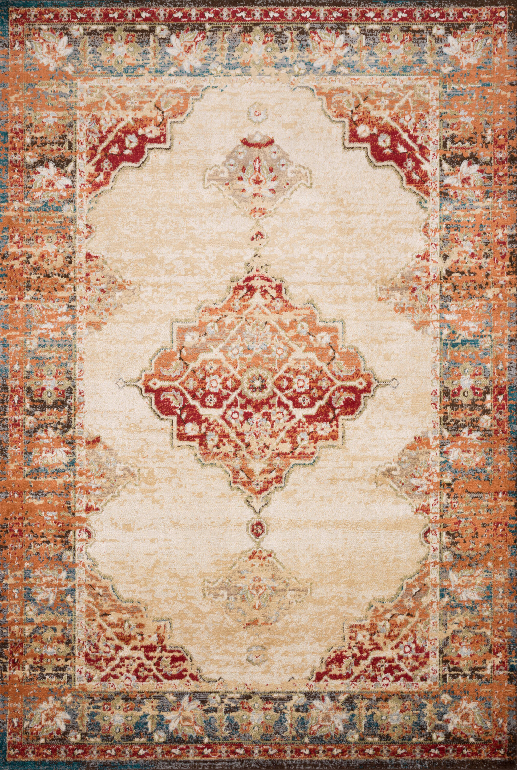 Loloi II Isadora Ant. Ivory / Sunset Rug