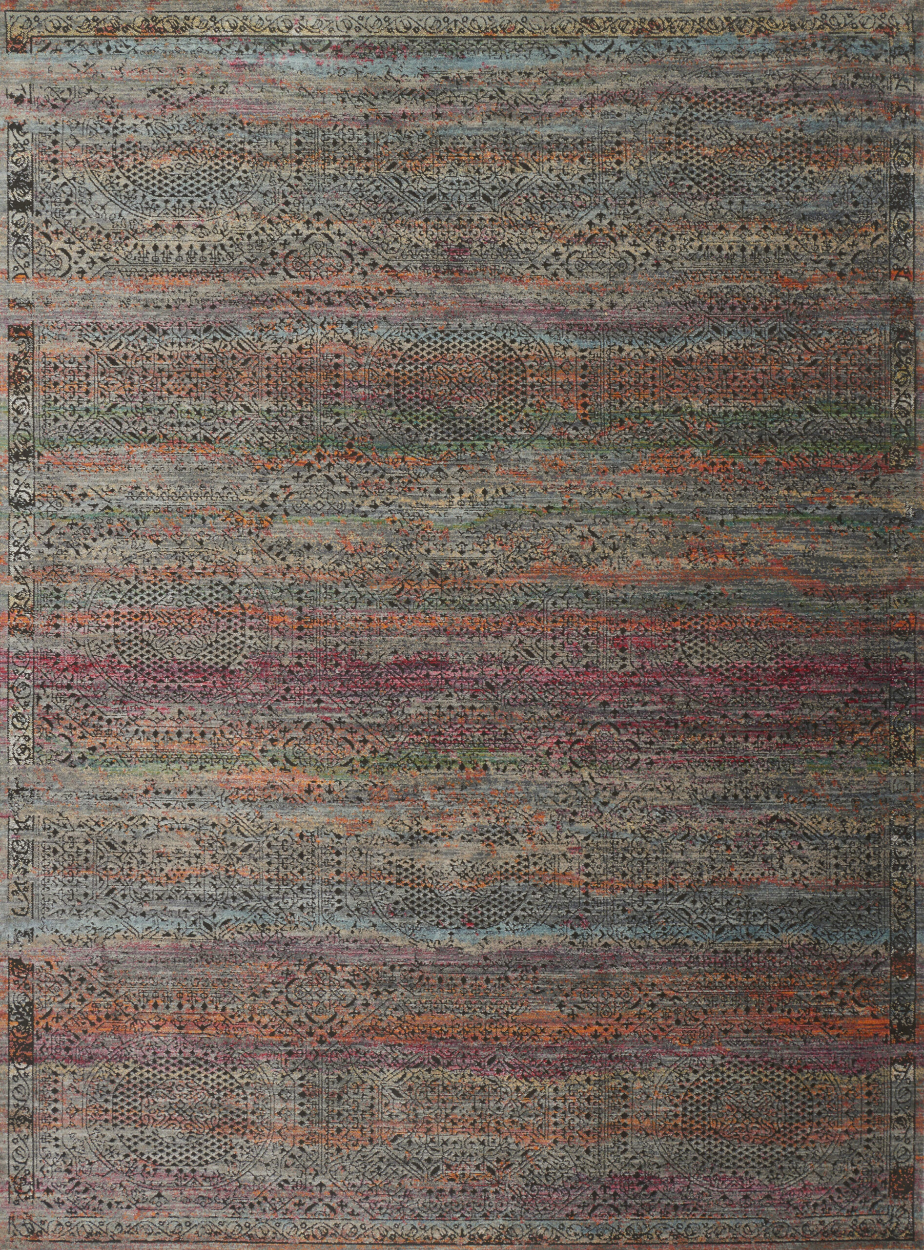 Loloi Javari Charcoal / Charcoal / Sunset Rug