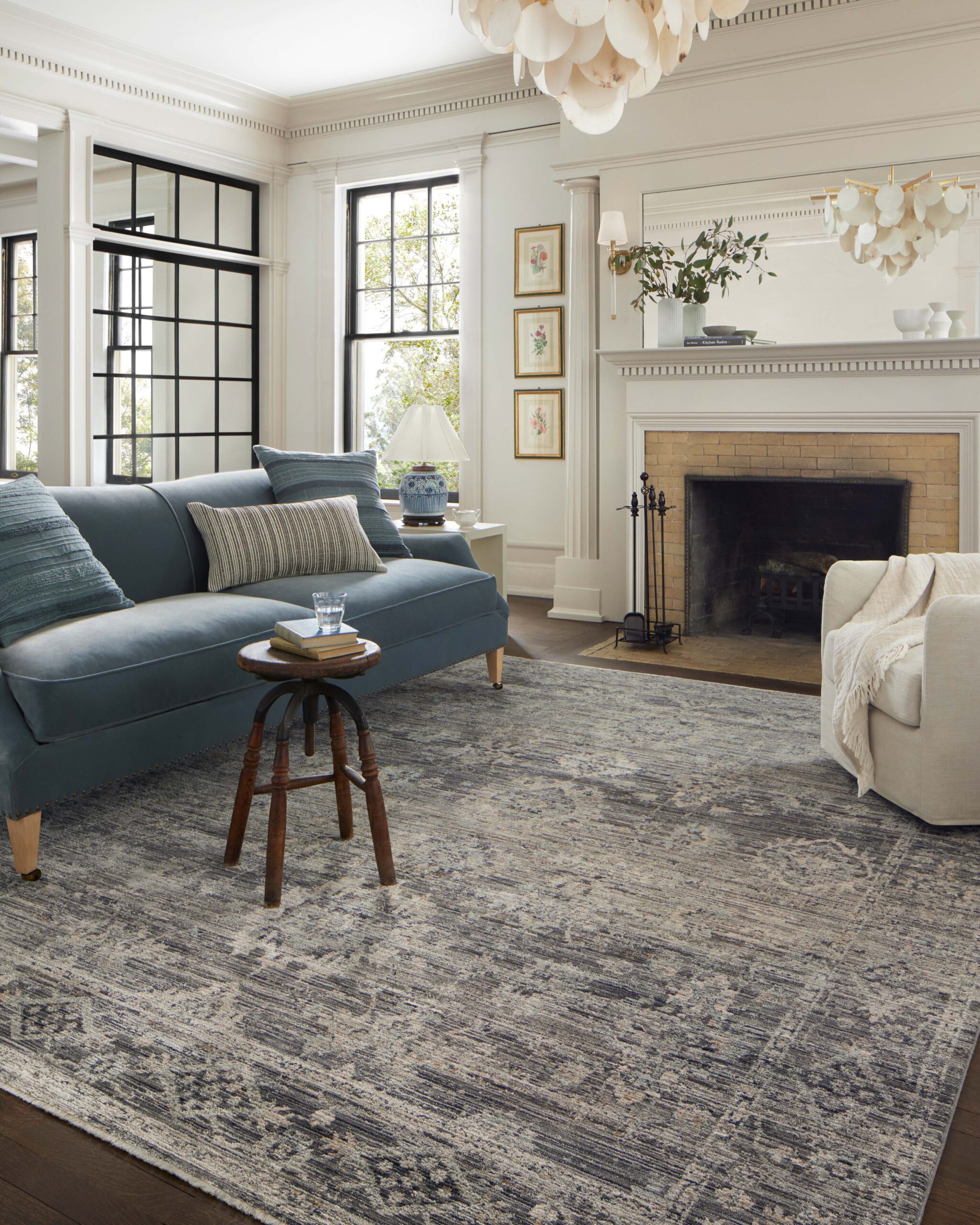 Jean Stoffer x Loloi Graphite / Jade Rug