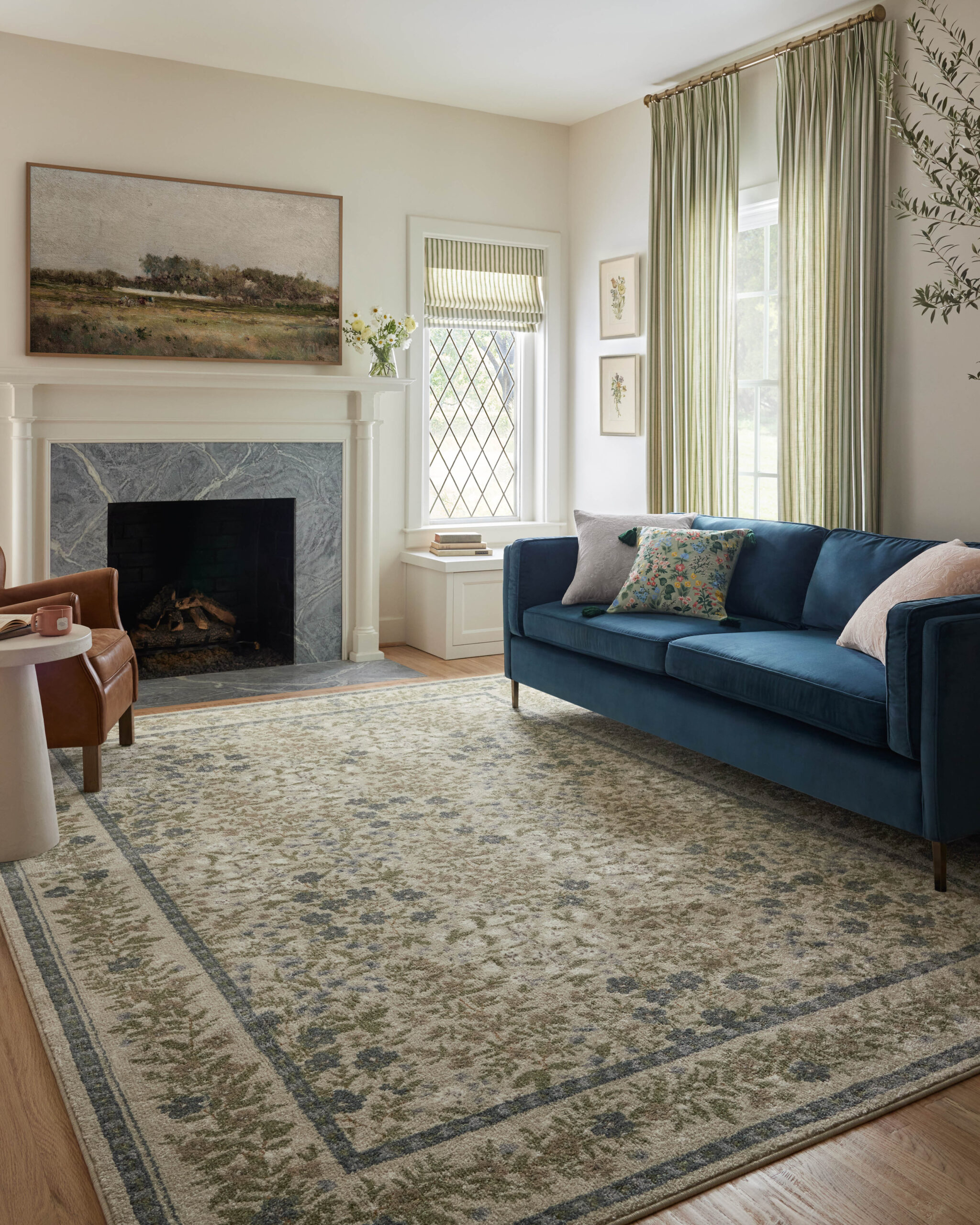 Rifle Paper Co.| Loloi Laurel Cream Rug