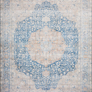 Loloi II Layla Blue Blue / Tangerine Rug