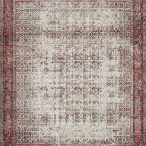 Loloi II Layla Ivory Ivory / Brick Rug