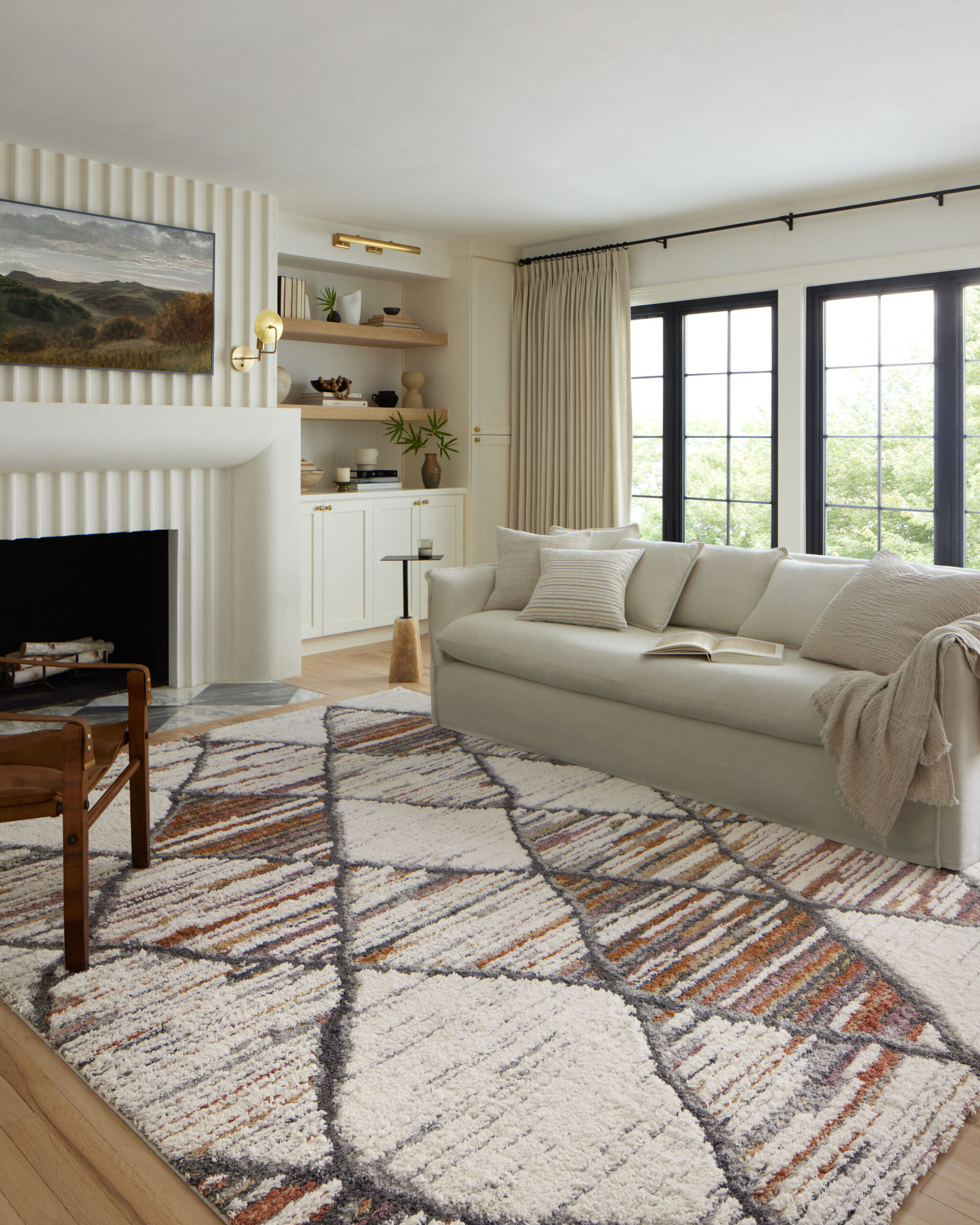 Loloi Levitt Shag Ivory Ivory / Fiesta Rug