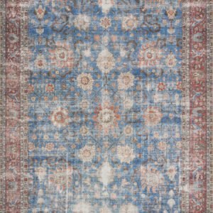 Loloi II Loren Blue Blue / Brick Rug