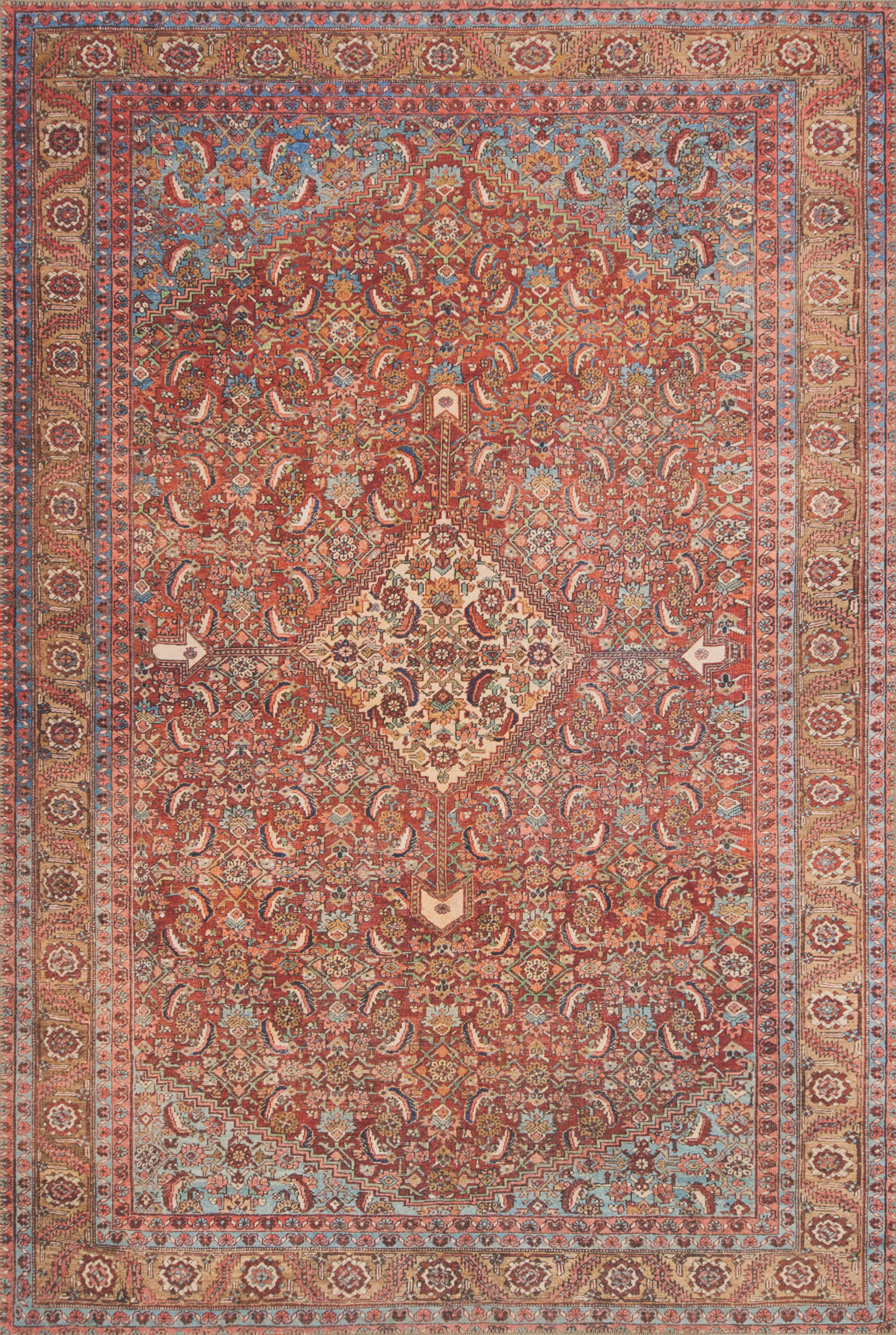 Loloi II Loren Red Red / Multi Rug
