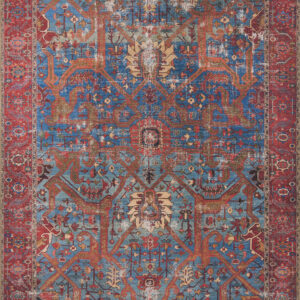 Loloi II Loren Blue Blue / Red Rug