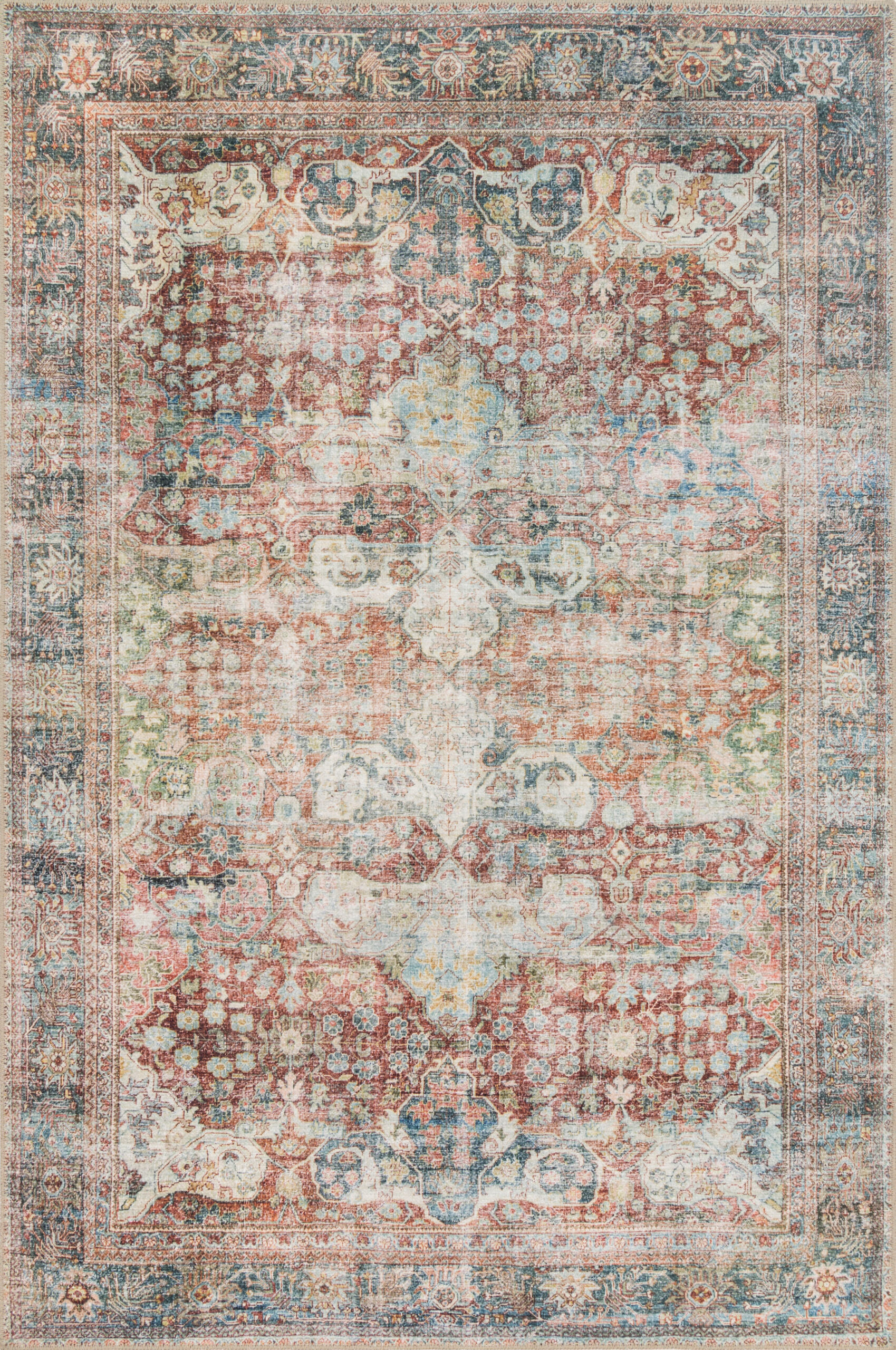 Loloi II Loren Brick Brick / Multi Rug