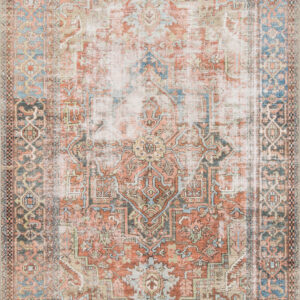 Loloi II Loren Terracotta Terracotta / Sky Rug