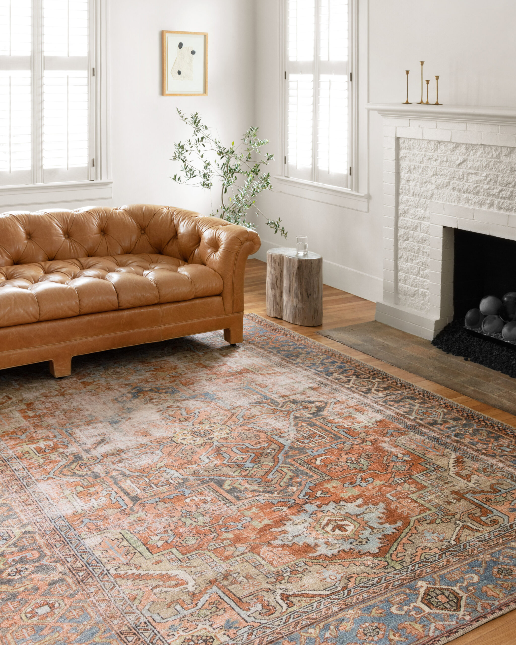 Loloi II Loren Terracotta Terracotta / Sky Rug