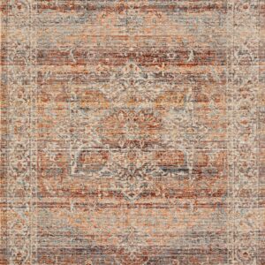 Loloi Lourdes Tangerine / Tangerine / Ocean Rug