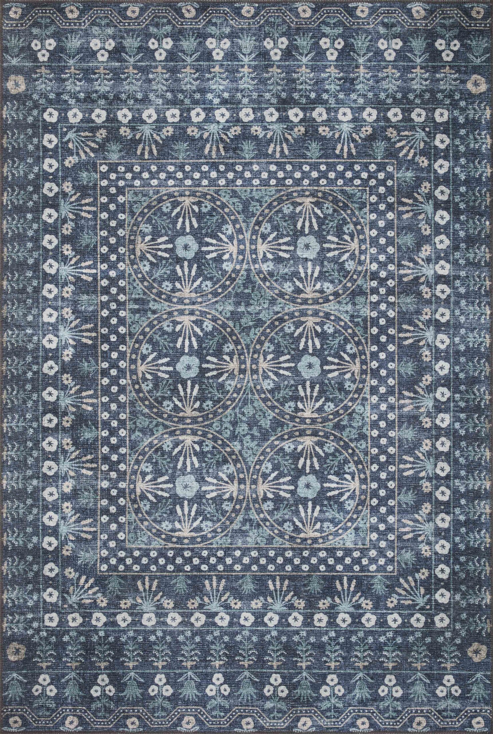 Rifle Paper Co. x Loloi Maison Collection Polyester Blue Area Rug