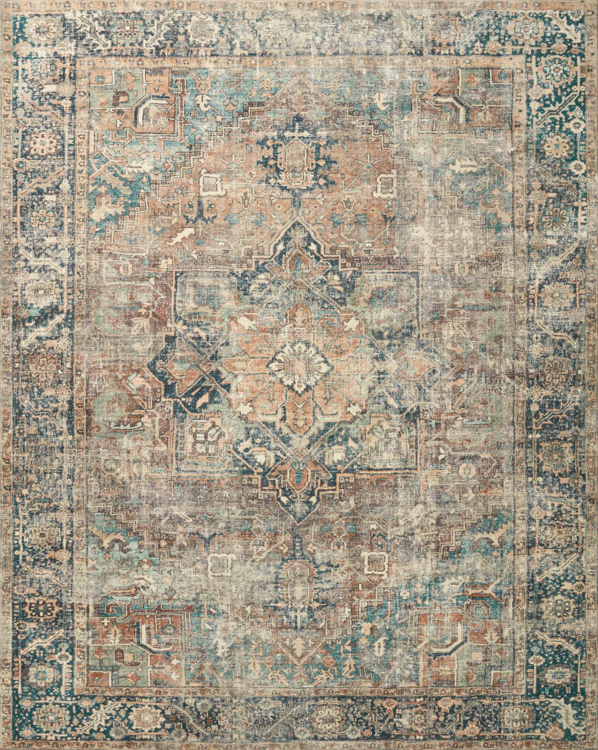 Loloi II Margot Terracotta Terracotta / Lagoon Rug