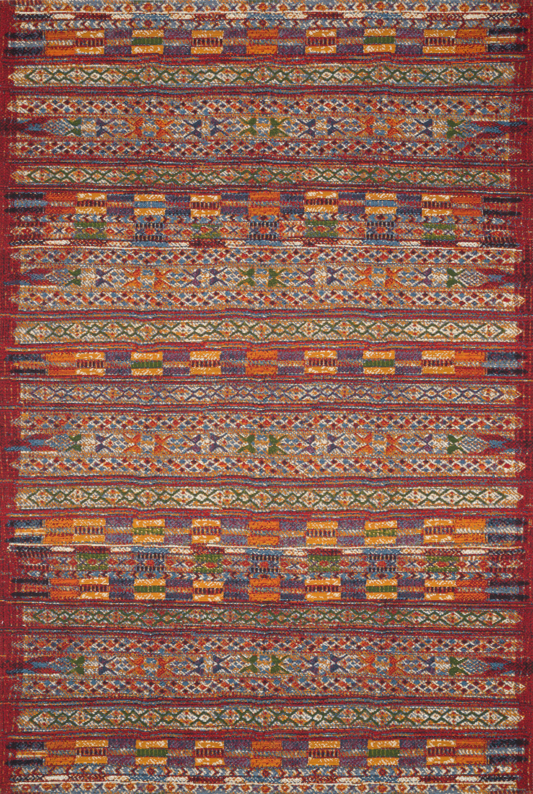 Loloi Mika Red / Red / Multi Rug