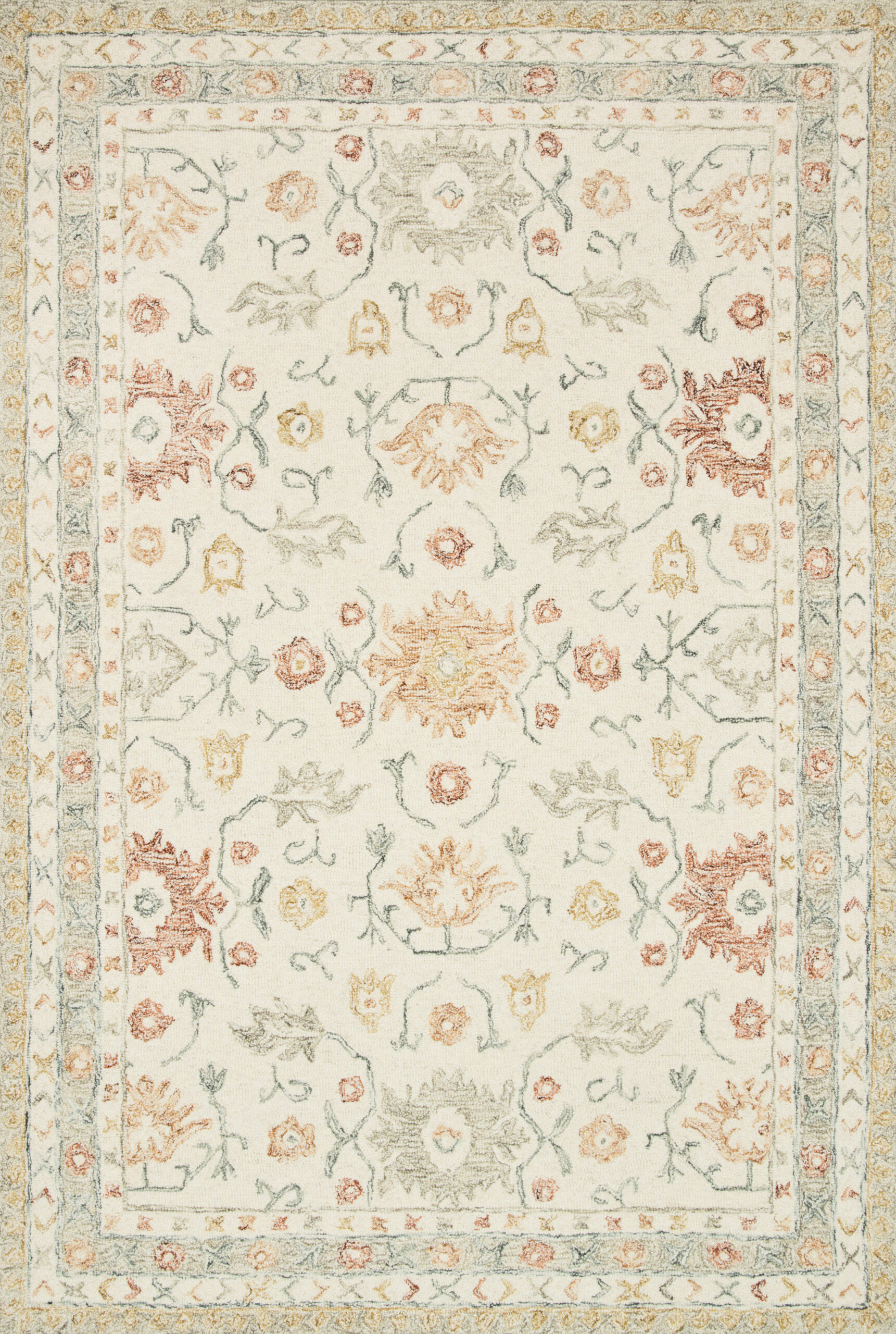 Loloi Norabel Ivory / Ivory / Rust Rug