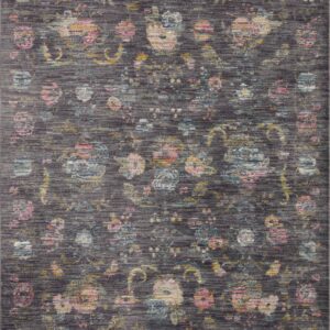 Rifle Paper Co. x Grey Rug in Floral Pattern