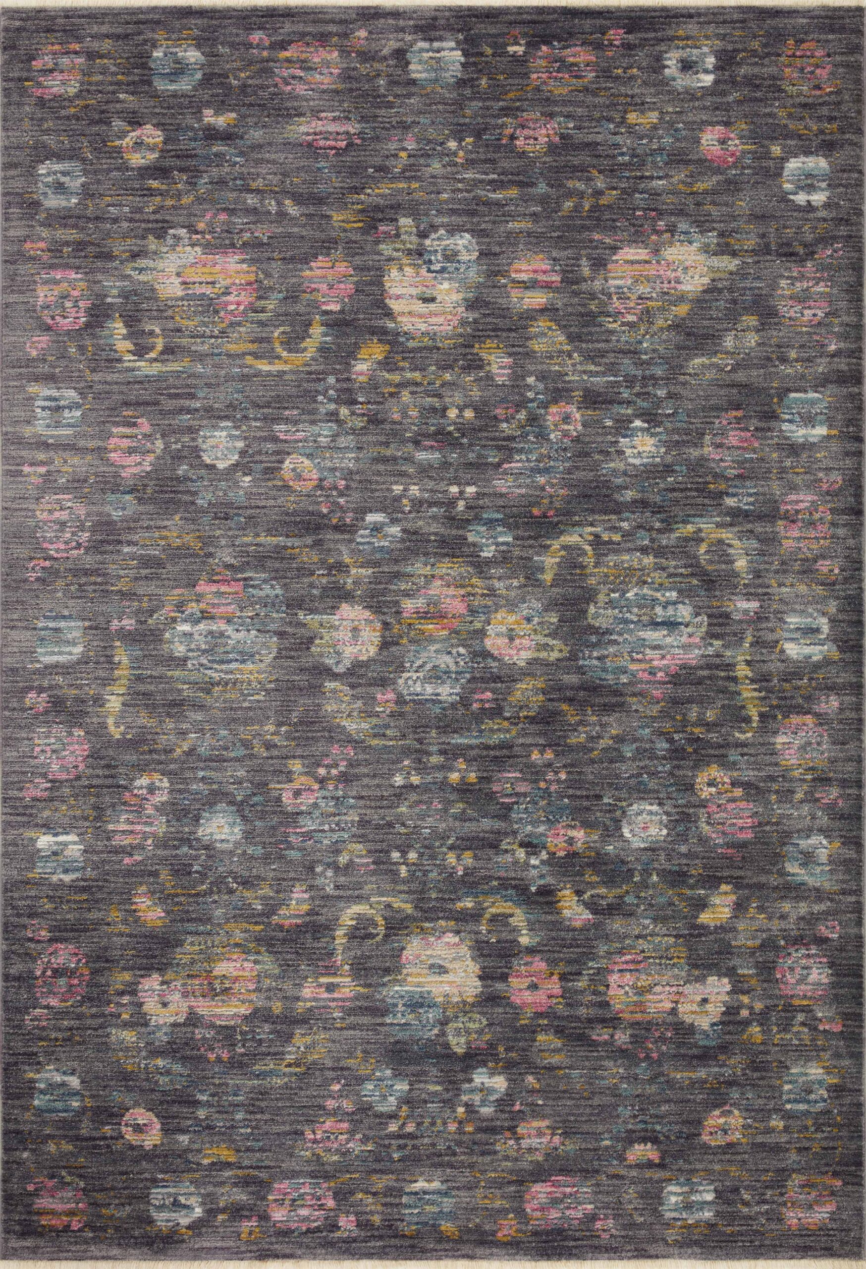 Rifle Paper Co. x Grey Rug in Floral Pattern