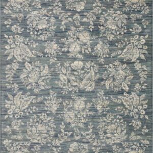 Rifle Paper Co. x  Floral Pattern Blue Area Rug