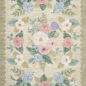 Rifle Paper Co. x Loloi Rosa Collection Floral Motif Beige Rug