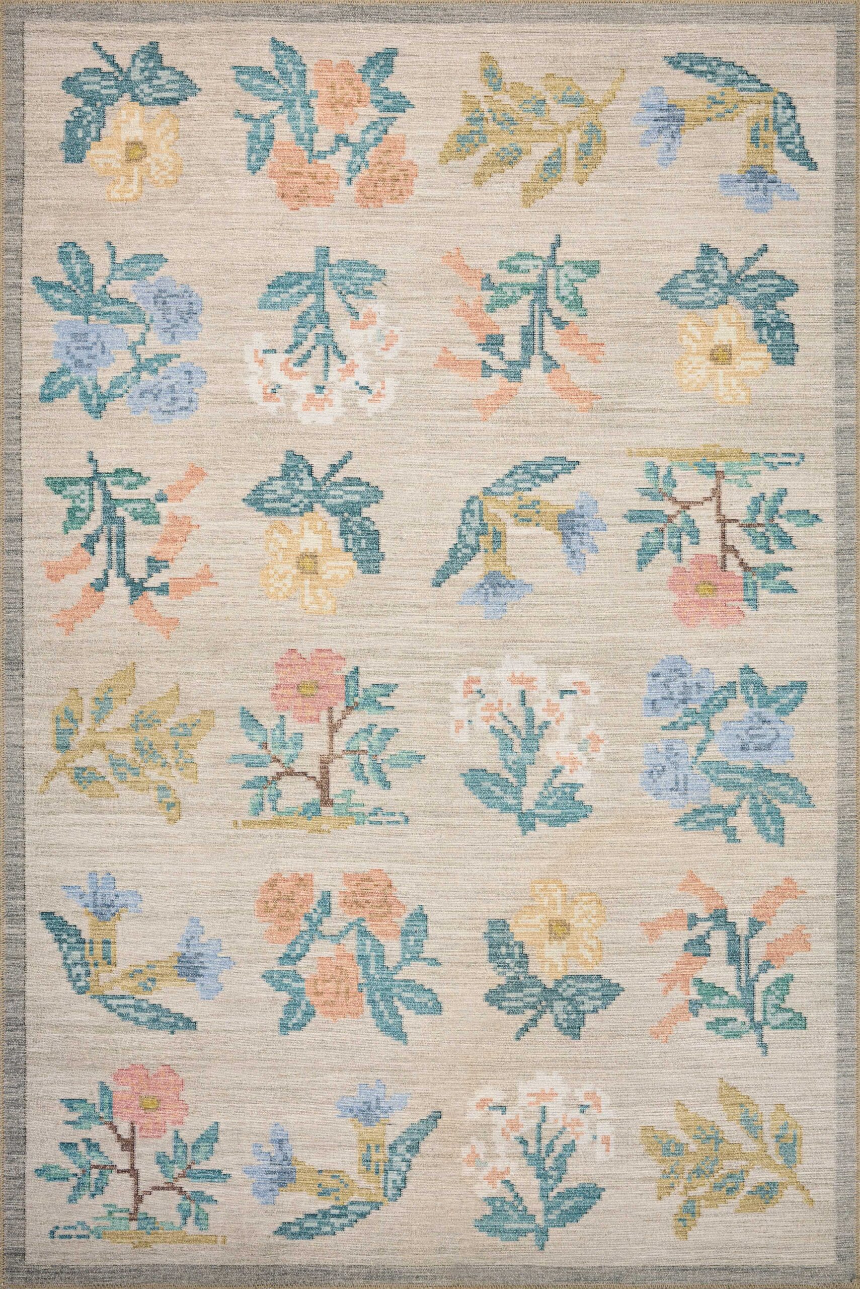 Floral Rifle Paper Co. x Loloi Rosa Collection Power-Loomed Area Rug