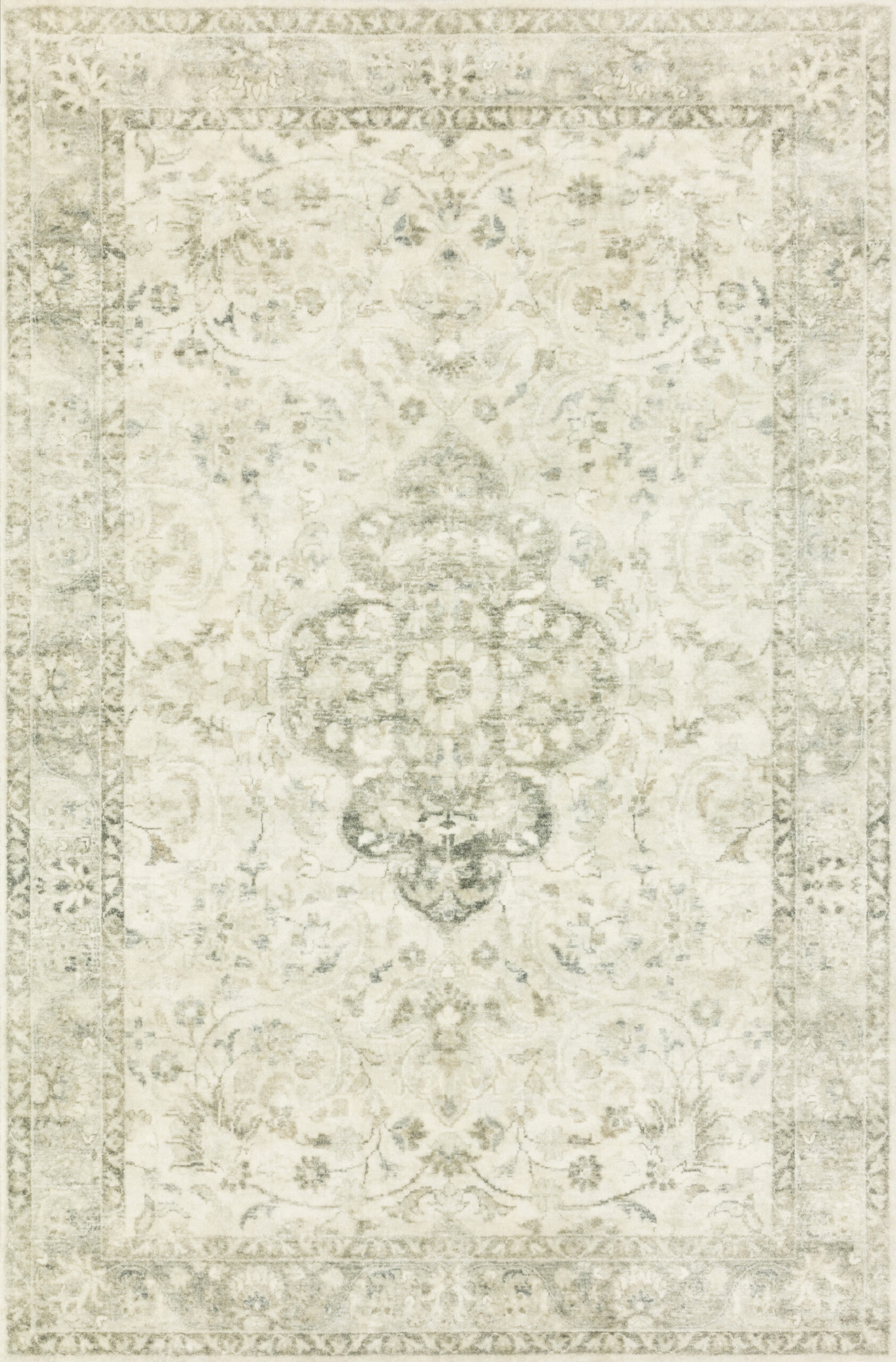 Loloi II Rosette Ivory Ivory / Silver Rug