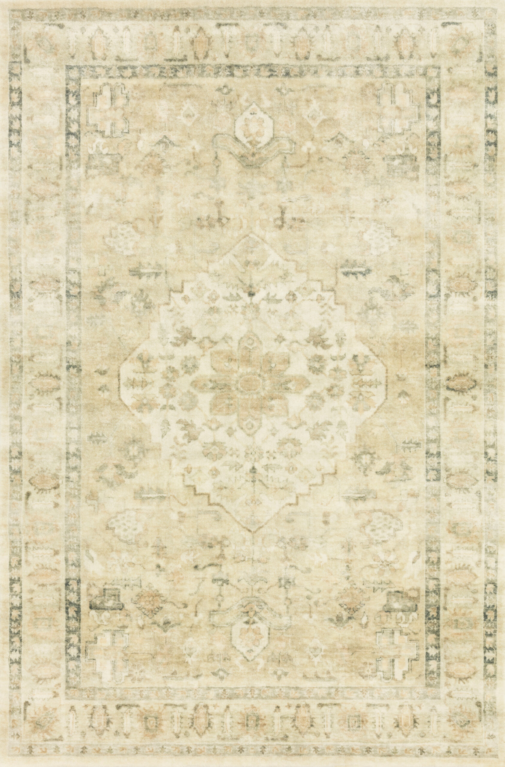 Loloi II Rosette Sand Sand / Ivory Rug