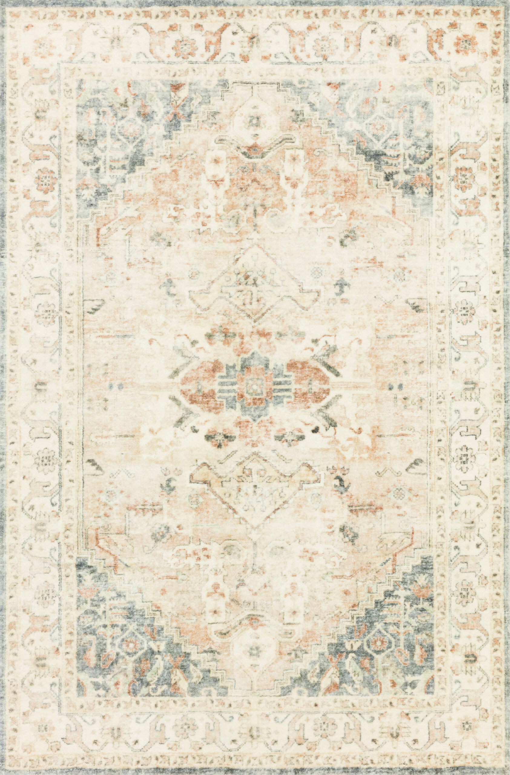 Loloi II Rosette Clay Clay / Ivory Rug