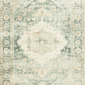 Loloi II Rosette Teal Teal / Ivory Rug
