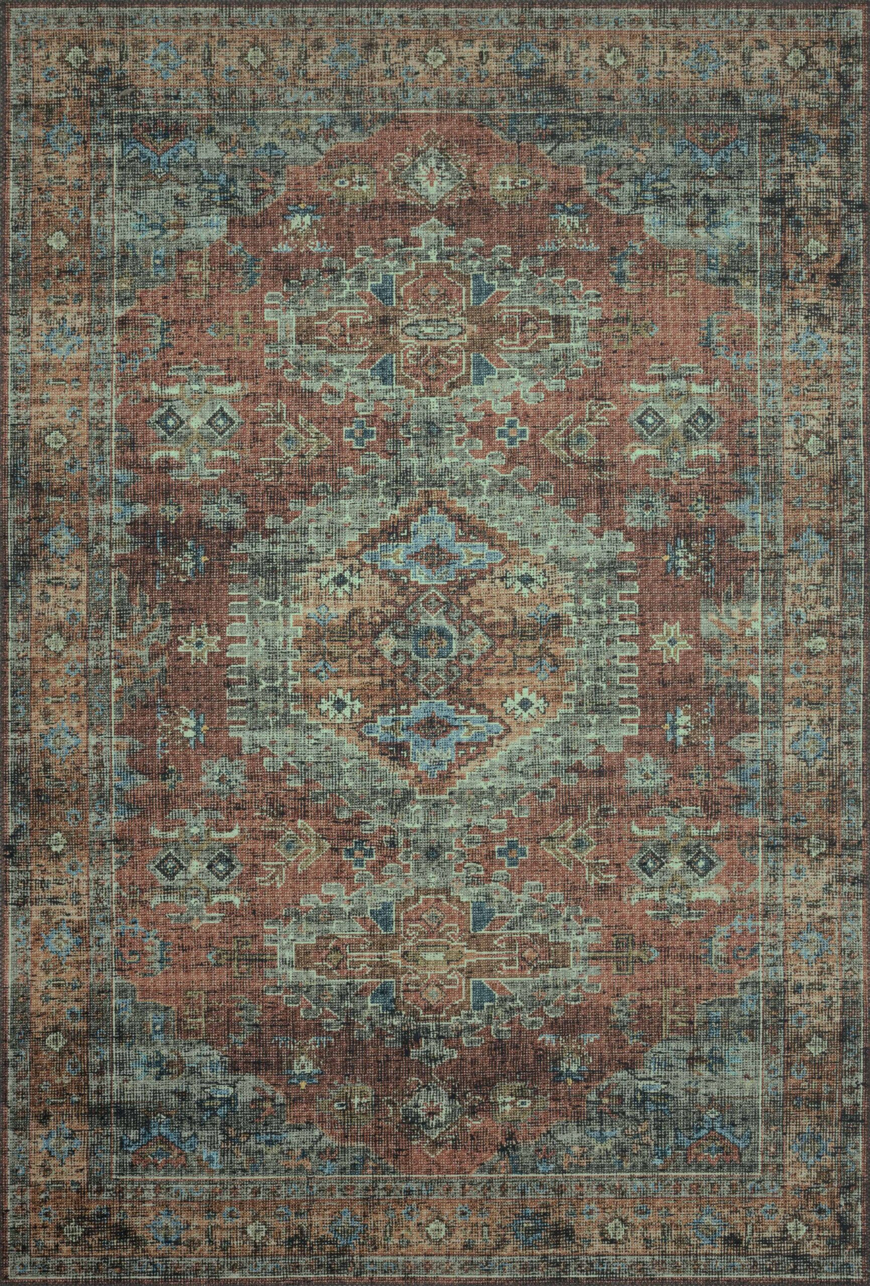 Loloi II Skye Terracotta Terracotta / Sky Rug