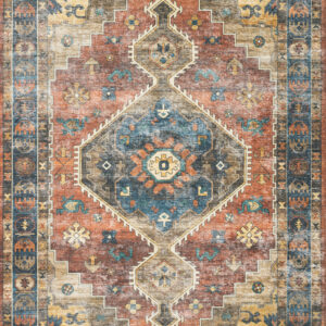 Loloi II Skye Rust Rust / Blue Rug