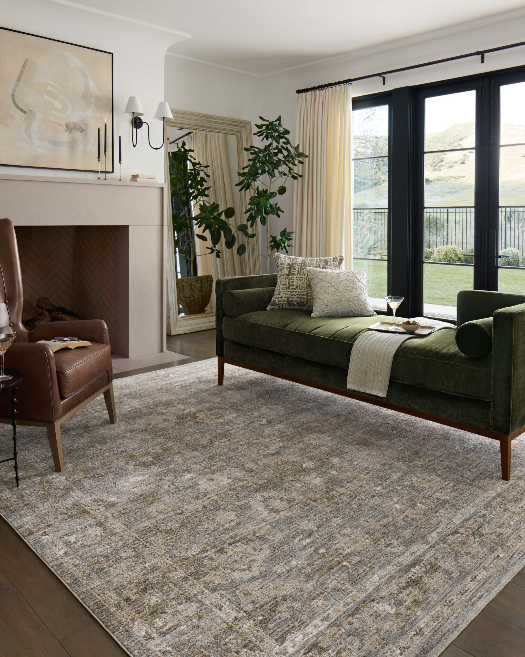 Loloi II Tabitha Slate Slate / Natural Rug