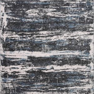 Loloi II Vance Charcoal Charcoal / Dove Power Loomed Abstract Pattern Rug