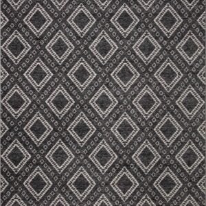 Loloi II Vance Charcoal / Dove Diamond Shaped Area Rug