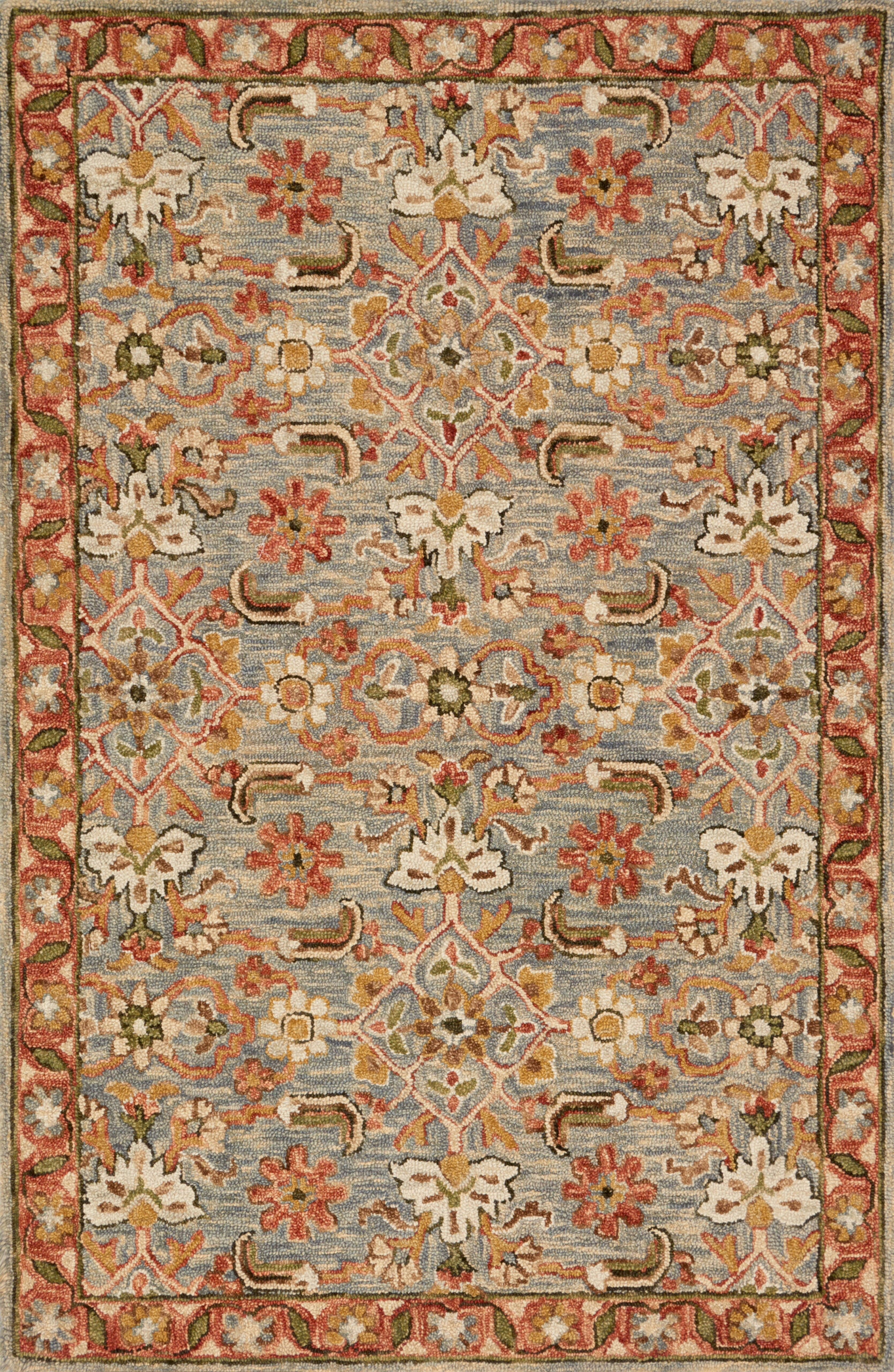 Loloi Victoria Slate / Slate / Terracotta Rug