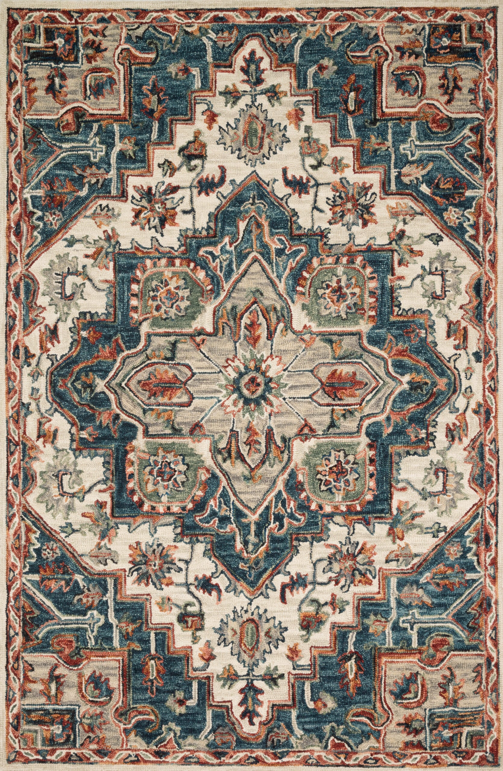Loloi Victoria Blue / Rust Rug